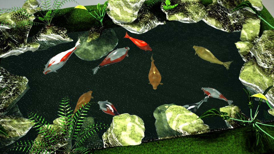 Koi-Innenhof — Aquarium